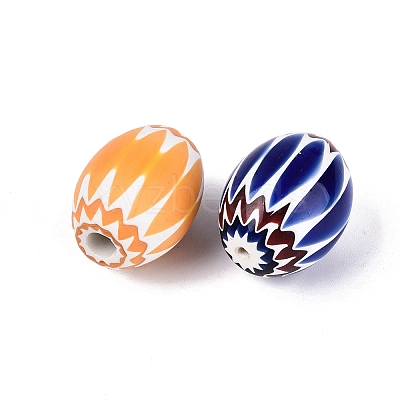 Handmade Millefiori Glass Barrel Beads LA-N002-24-1