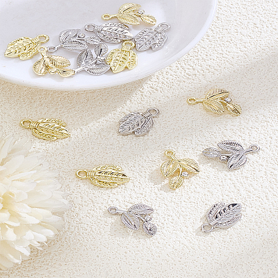 16Pcs 4 Styles Alloy Pendants FIND-LP0005-60-1