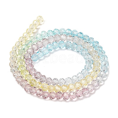 Transparent Painted Glass Beads Strands X1-DGLA-A034-T4mm-A15-1