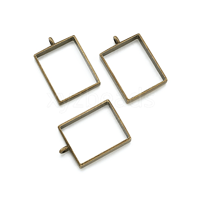Alloy Open Back Bezel Big Pendants PALLOY-TA0021-02AB-1