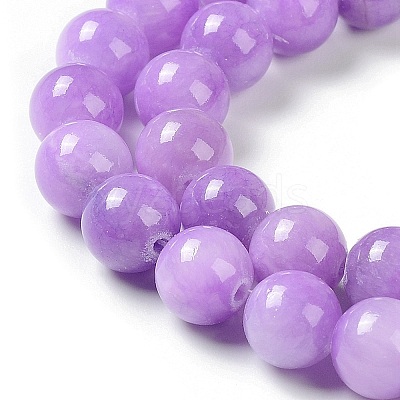 Dyed Natural Green Jade Beads Strands JBS053-10MM-29-1