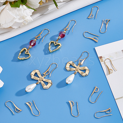 40Pcs Brass Earring Hooks KK-BBC0024-45-1