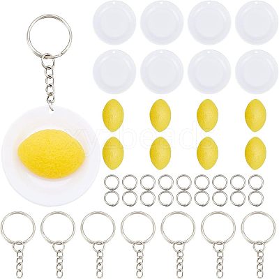 DIY Imitation Omurice Keychain Making Kits DIY-OC0009-36-1