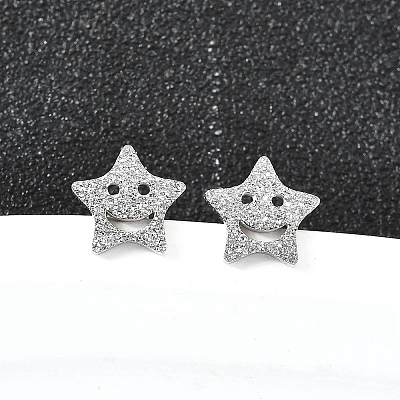 304 Stainless Steel Stud Earrings EJEW-H161-01P-K-1