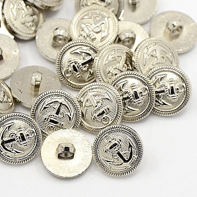 1-Hole Plating Acrylic Shank Buttons BUTT-D002-01-1
