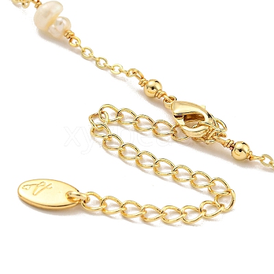 Natural Pearl & Natural Peridot Beaded Necklaces NJEW-M214-03G-1
