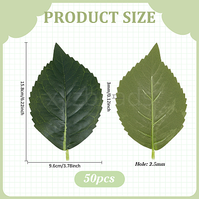 Polyester Artificial Leaf AJEW-WH0752-284B-1