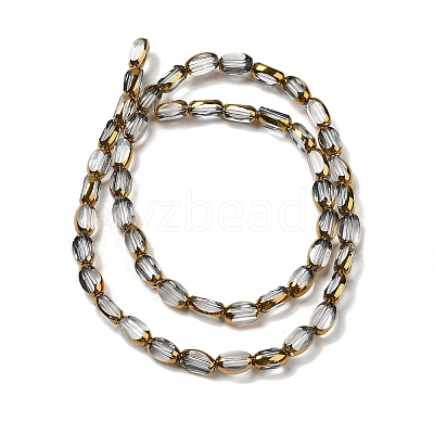 Electroplate Transparent Glass Beads Strands EGLA-Q127-A01-01A-1