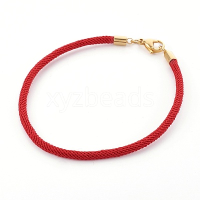 Braided Cotton Cord Bracelet Making MAK-L018-03A-02-G-1
