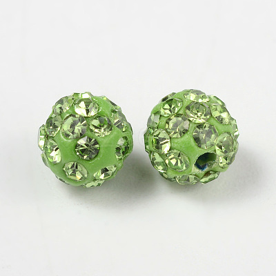 Polymer Clay Rhinestone Beads RB-A053-6mm-07-1