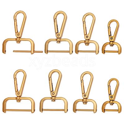 8Pcs 4 Styles Tibetan Style Zinc Alloy Swivel Lobster Claw Clasps FIND-PH0008-63AG-1