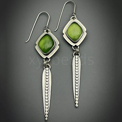 National Style Alloy Plastic Dangle Earrings FS-WGBC682-04-1