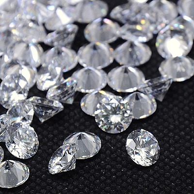 Clear Grade A Diamond Shaped Cubic Zirconia Cabochons X-ZIRC-M002-6mm-007-1