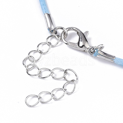 Waxed Cotton Cord Necklace Making MAK-S032-1.5mm-B08-1