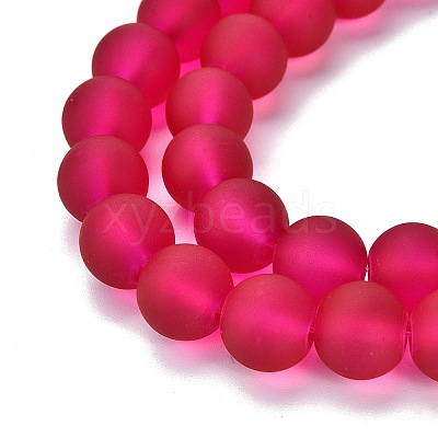 Baking Paint Transparent Glass Bead Strands X-GLAA-S031-10mm-39-1