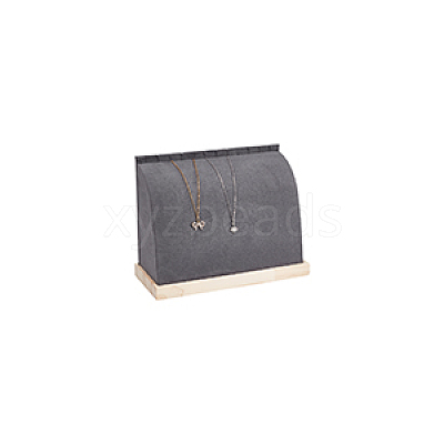 PU Imitation Leather Necklace Stands NDIS-WH0006-19B-1