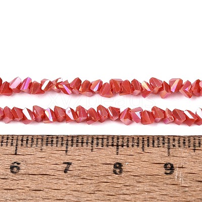 Electroplate Opaque Glass Beads Strands EGLA-Q139-01A-C09-1