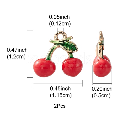 2Pcs Brass Enamel Charms KK-YW0001-75-1