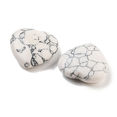 Heart Synthetic Howlite Palm Stones G-C134-06A-05-1