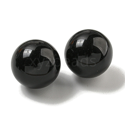Natural Obsidian Round Ball Figurines Statues for Home Office Desktop Decoration G-P532-02A-25-01-1