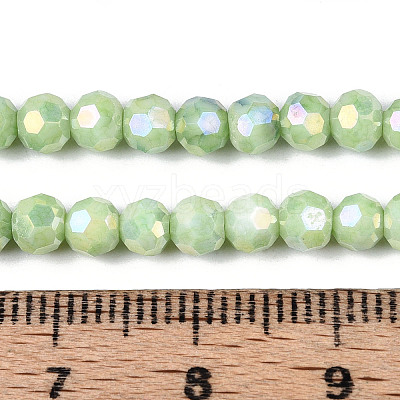 Anti-Tarnish Electroplate Glass Beads Strands X-EGLA-T021-4mm-15-09-1