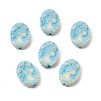 Painted Opaque Acrylic Beads AC-CBAA127-02D-1