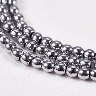 Electroplate Non-Magnetic Synthetic Hematite Beads Strands X-G-J169A-2mm-02-1