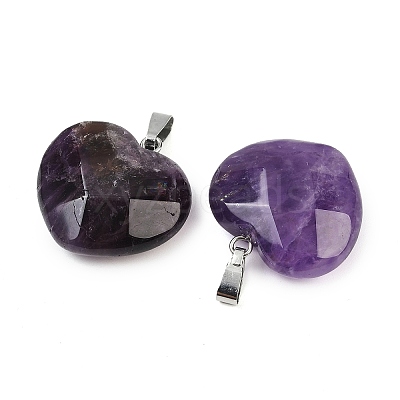 Natural Amethyst Pendants G-A281-02P-12-1