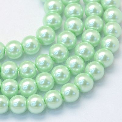 Baking Paint Glass Pearl Bead Strands HY-Q003-3mm-04-1