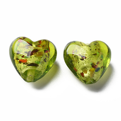 Handmade Lampwork Silver Foil Glass Beads FOIL-T005-01A-1