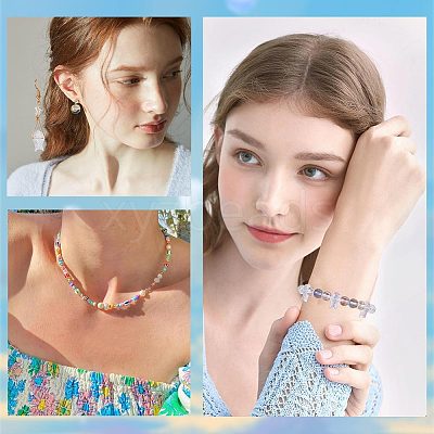 DIY Fish Beaded Stretch Bracelet Making Kit GLAA-SC0001-77A-1