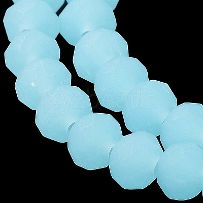 Imitation Jade Solid Color Glass Beads Strands EGLA-A034-J2mm-MD04-1