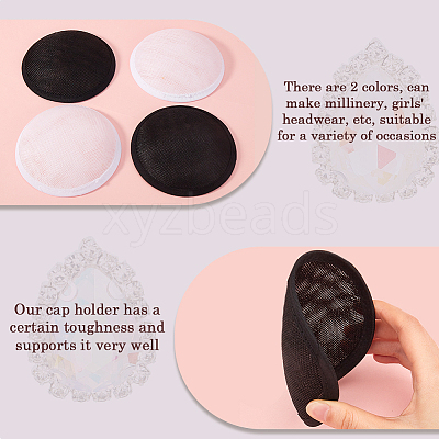 4Pcs 2 Colors Imitation Hemp Hat Embryo DIY-GF0009-73-1
