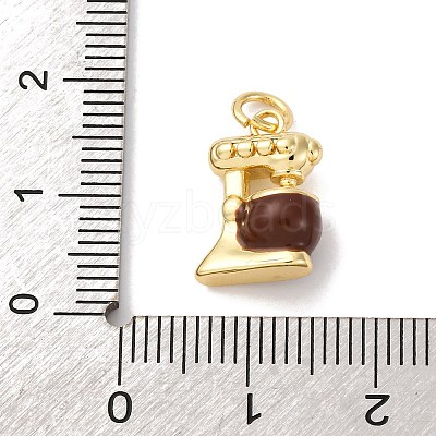 Brass Enamel Charms KK-Q098-31G-A-1