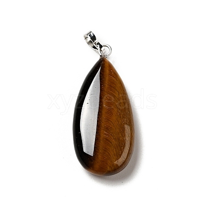 Natural Tiger Eye Pendants G-P474-01P-12-1