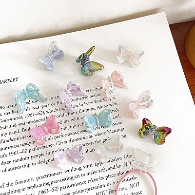 Transparent UV Plating Acrylic Beads OACR-I015-51-1