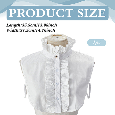 Detachable Polyester Lady Shirts False Collars AJEW-WH0314-867-1