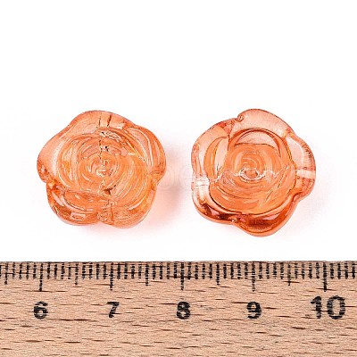 Baking Paint Transparent Glass Beads DGLA-N018-01H-1