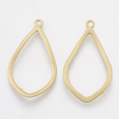 Smooth Surface Alloy Open Back Bezel Pendants PALLOY-S117-127-1