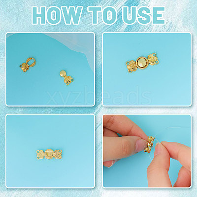 60Pcs 3 Colors Alloy Snap Lock Clasps FIND-GL0002-01-1