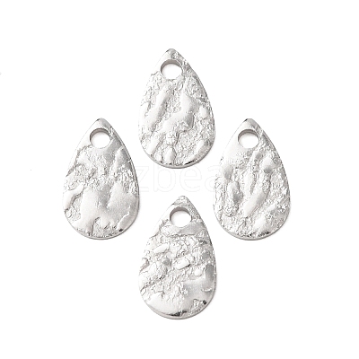 Hammered 304 Stainless Steel Pendants X-STAS-G385-03P-1
