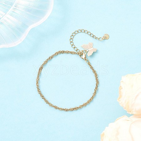 304 Stainless Steel Cable Chains Bracelets for Women BJEW-JB12448-03-1