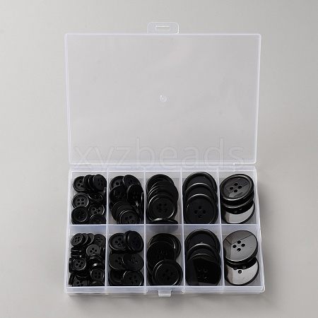 100Pcs 2-Hole Resin Buttons BUTT-WH20005-08C-1