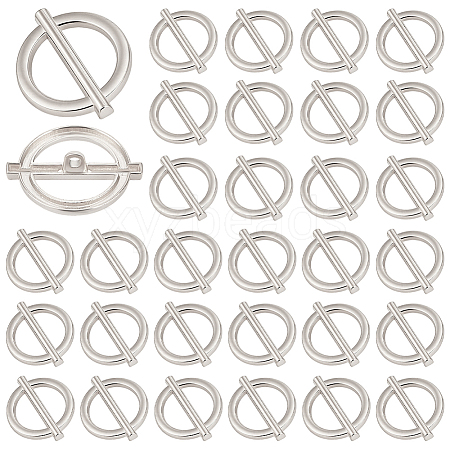 40Pcs 1-Hole Alloy Shank Buttons BUTT-MA0001-18P-1