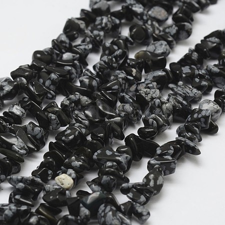 Natural Snowflake Obsidian Beads Strands X-G-F328-10-1