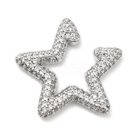 Crystal Rhinestone Star Cuff Earrings EJEW-D059-06P-02-1