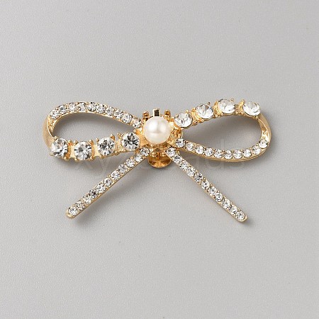 Alloy Rhinestone Shoe Decoration AJEW-WH0166-62KCG-1