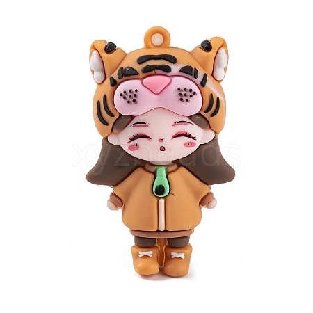 The 12 Chinese Zodiac Girl Doll PVC Plastic Pendants KY-S172-16C-1