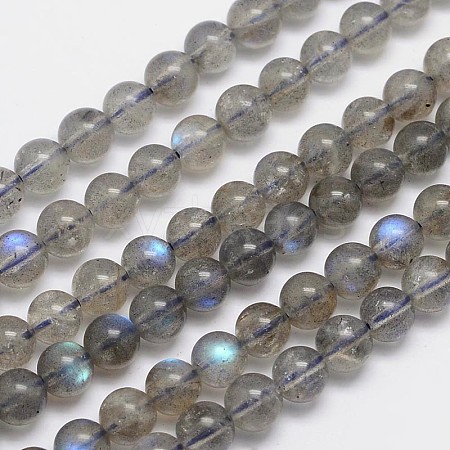 Natural Labradorite Round Bead Strands G-M263-B-03-1