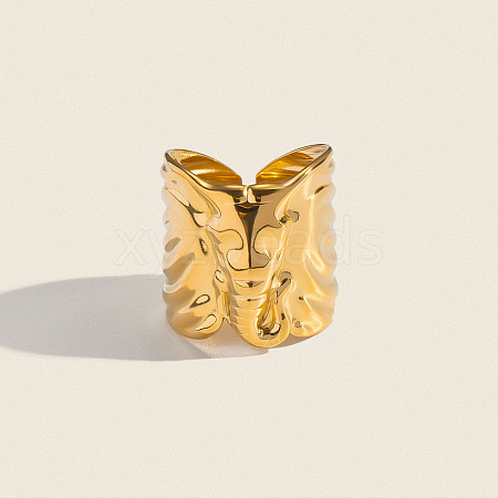 Elephant 304 Stainless Steel Cuff Open Rings HL9999-1